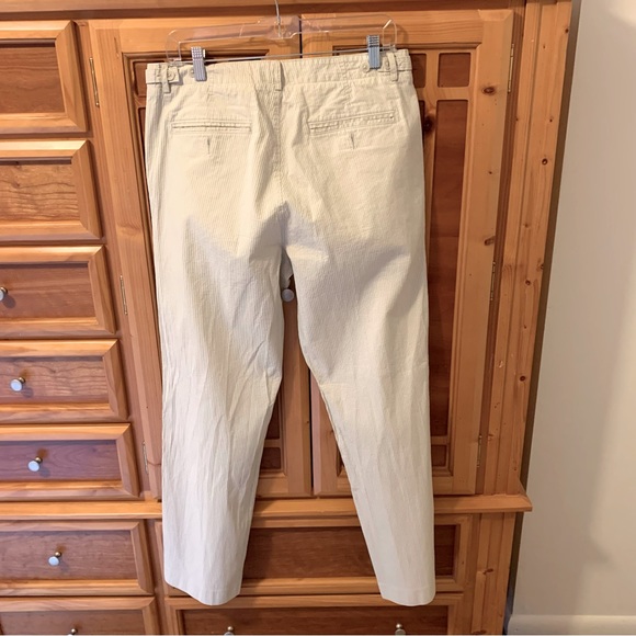 CALVIN KLEIN. Cream Twill Pants, flat front w/ two pockets and two back … - Picture 4 of 9